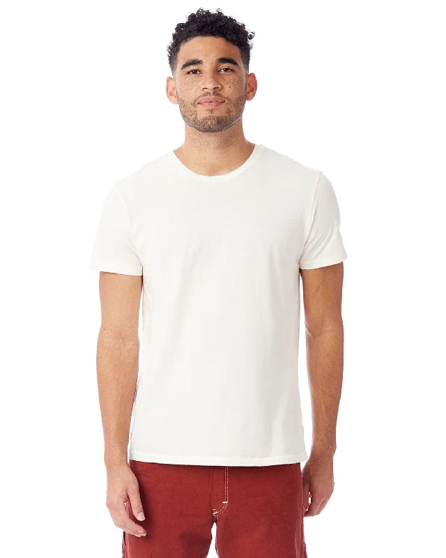 Creative Style Alternative Men's Heritage Garment-Dyed Distressed T-Shirt | Vintage White