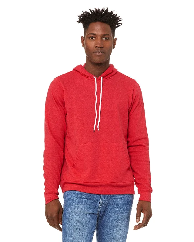 Literary Style Bella+Canvas Unisex Sponge Fleece Pullover Hoodie | Heather Red