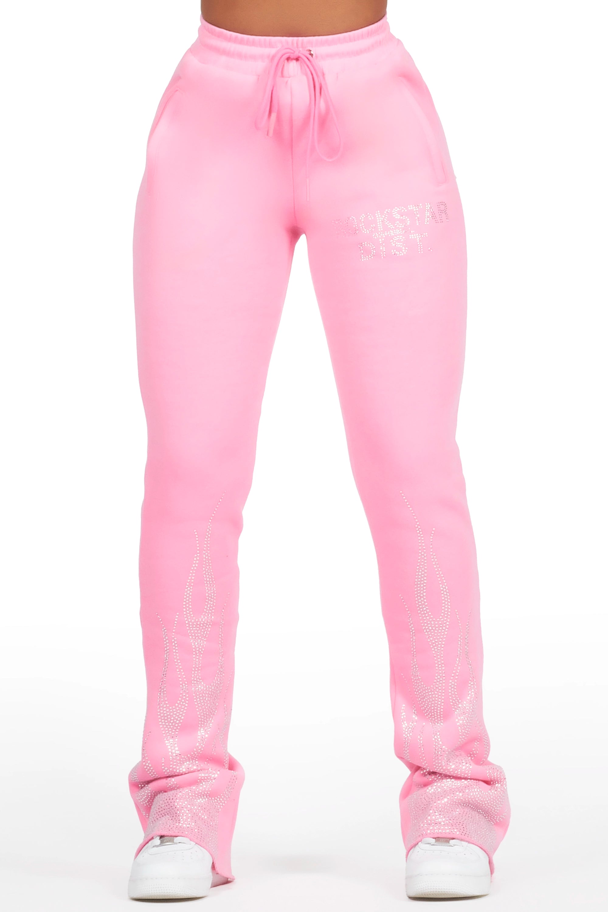 Customized Version Anastesia Bubblegum Pink Stacked Track Pant