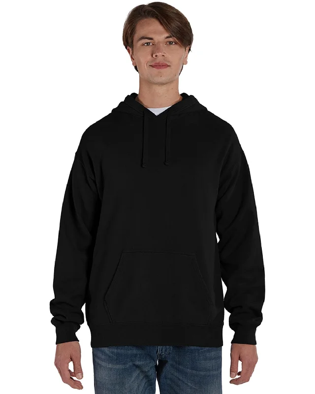 Trendy Traveler ComfortWash by Hanes Pullover Hooded Sweatshirt | Black