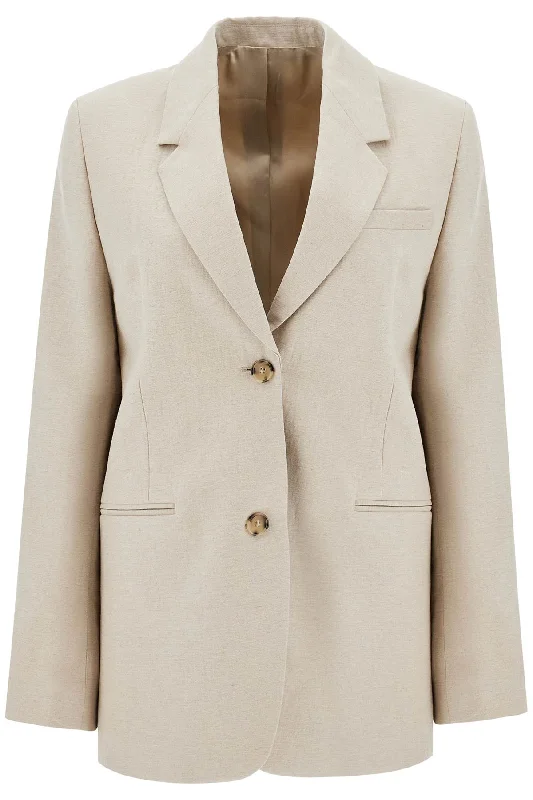 Sports Yoga Style Toteme Women's Linen Blend Blazer For