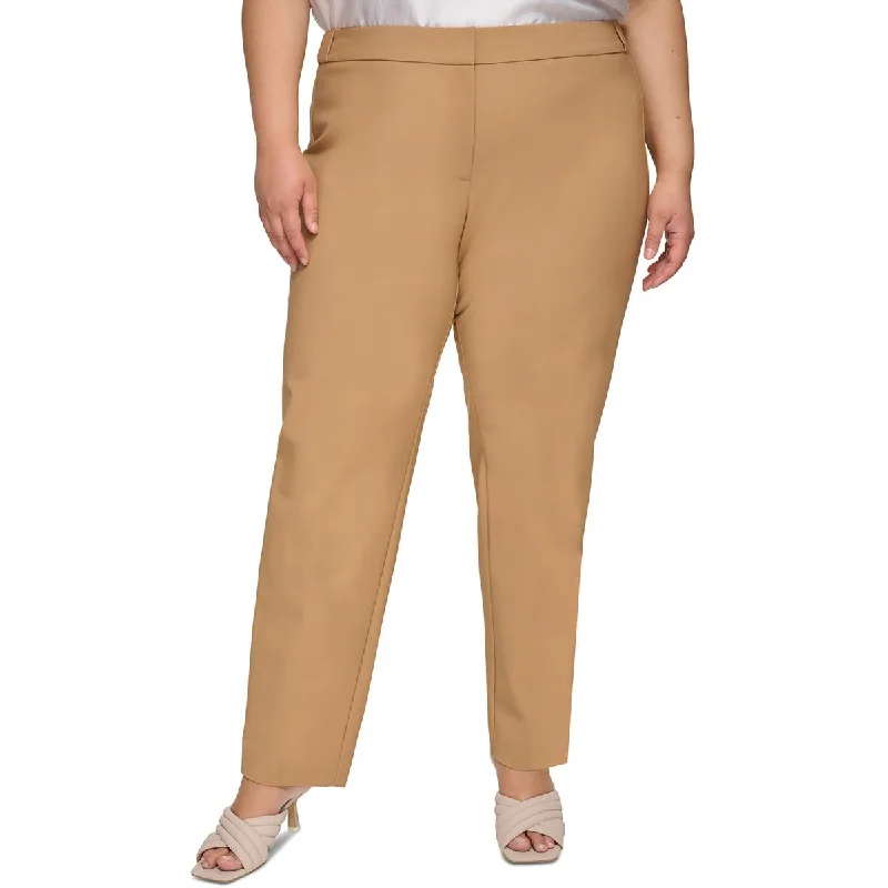 Sports And Leisure Calvin Klein Womens Plus High Rise Slim Leg Ankle Pants