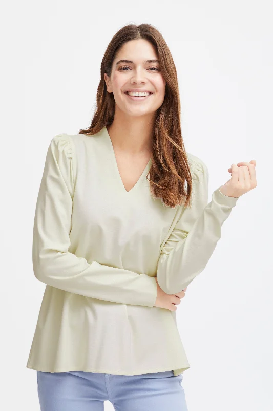 Sports Jumpsuit Fransa Jemma Puff Shoulder Top, Antique