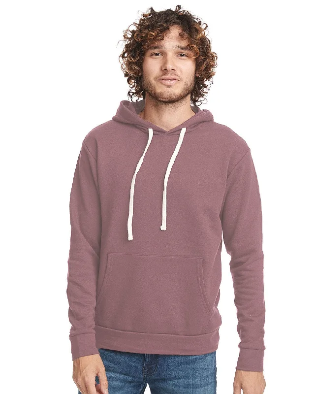 Boutique display Next Level Apparel Unisex Santa Cruz Pullover Hooded Sweatshirt | Mauve
