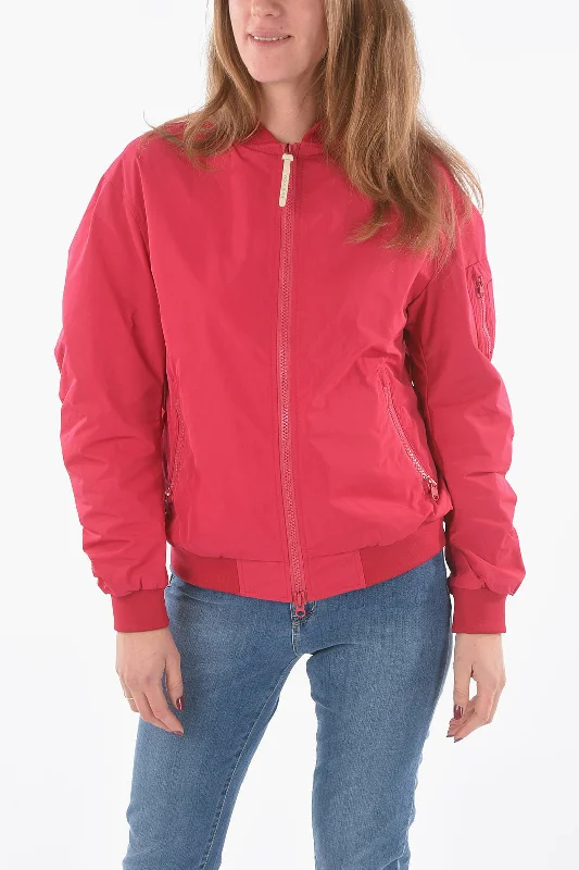 Casual And Versatile Woolrich Solid Color BEAVER Bomber
