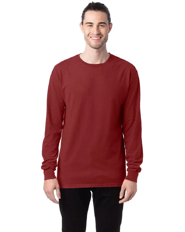 Sports Express ComfortWash by Hanes Unisex 100% Ringspun Cotton Long Sleeve T-Shirt | Cayenne Sports Express ComfortWash by Hanes Unisex 100% Ringspun Cotton Long Sleeve T-Shirt | Cayenne