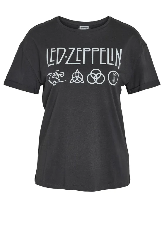 Comfortable and simple Noisy May Brandy Graphic T-Shirt, Dark Grey