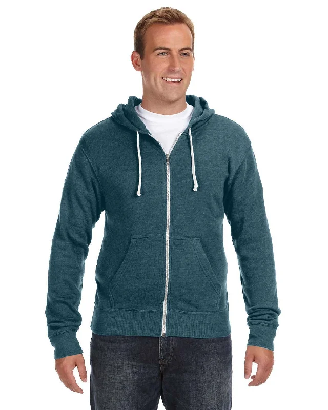 High-end atmosphere J America Triblend Full-Zip Fleece Hoodie | Navy Triblend