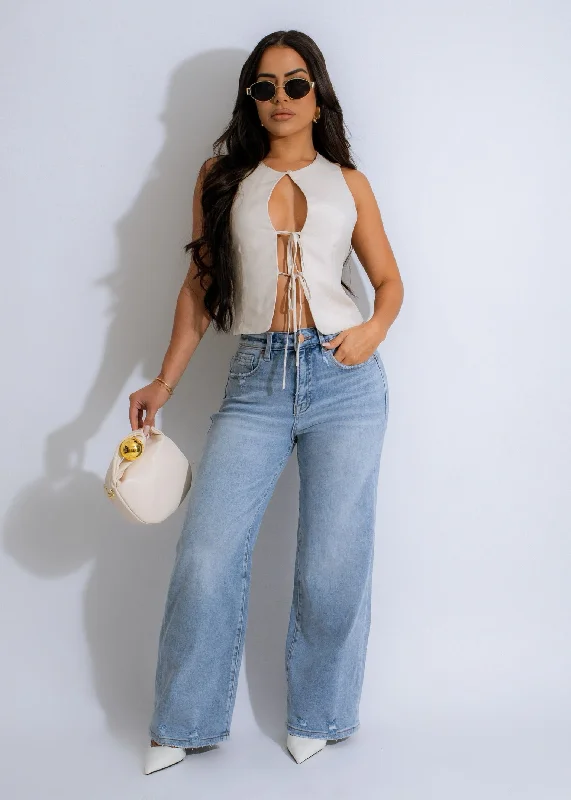 Sports And Leisure Skyward Dream Distressed Jeans Light Denim
