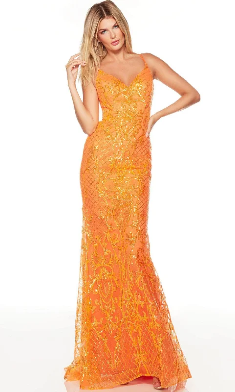Street Personality Style Alyce Paris 61330 - Strappy Back Sequin Prom Gown