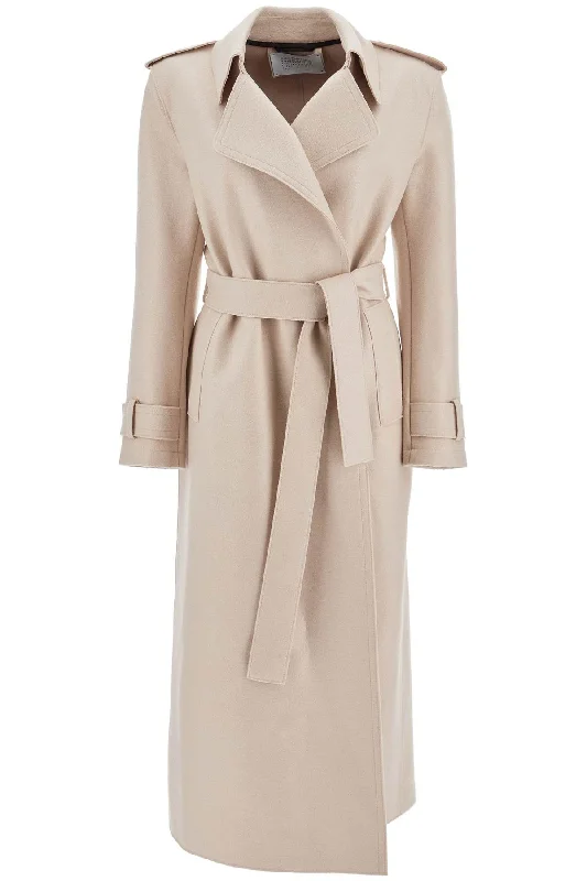 Literary Style Harris Wharf London Women's Pressed Wool Robe Coat With Nine Words