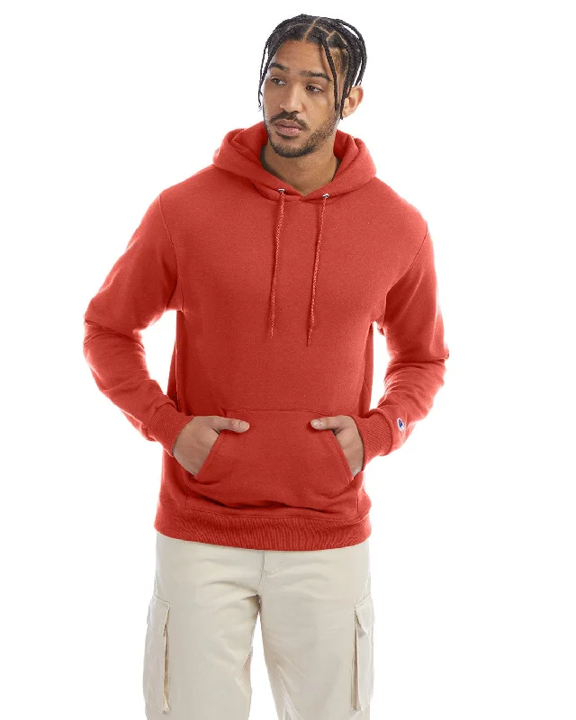 Boutique display Champion EcoSmart Hooded Sweatshirt | Red River Clay