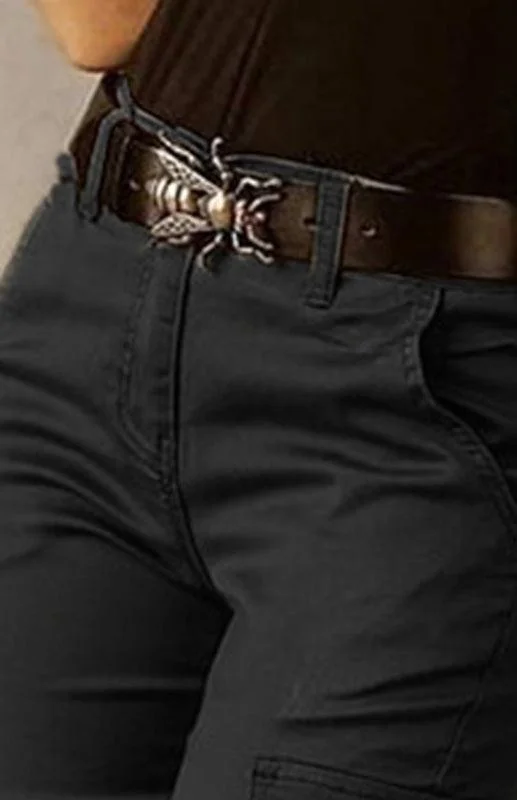 Windbreaker fashion Casual Mid Waist Skinny Women's Pants