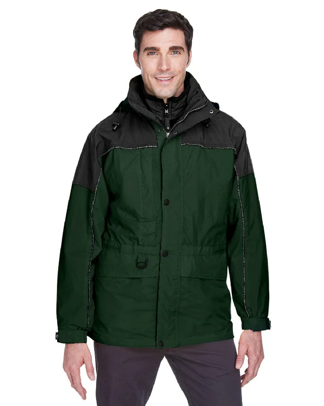 Sports Jacket North End Mens 3-In-1 Two-Tone Parka | Alpine Green