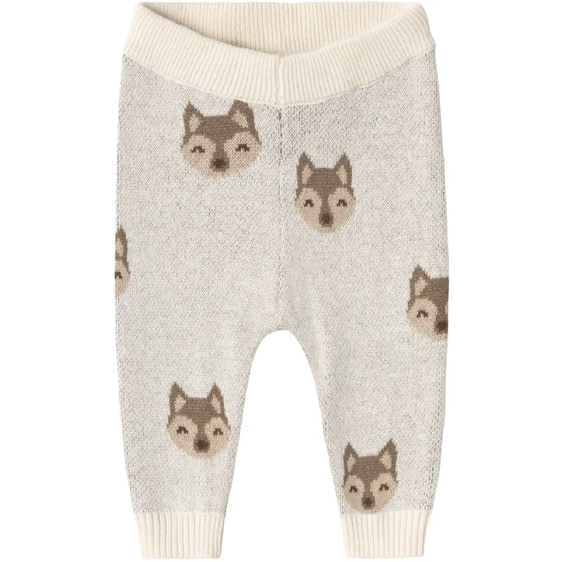 Retro Lace Fabric Lil'Atelier Birch Lamoe Knit Pants