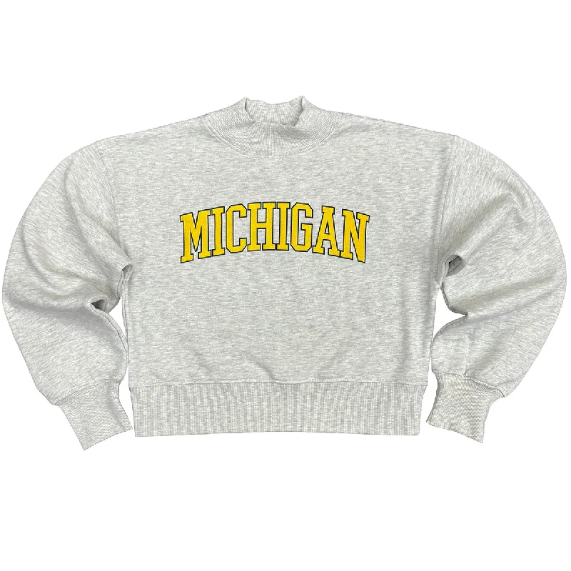Low-key Luxury Michigan Mock Neck Sweatshirt
