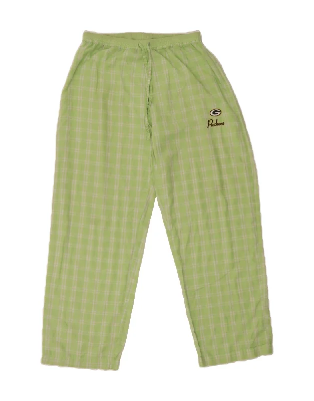 Sports suit style REEBOK Womens Tracksuit Trousers UK 10 Small Green Check Cotton