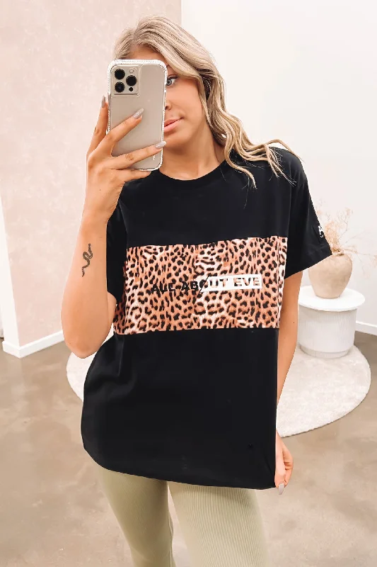 Sports Zipper Style Jordan Panelled Tee Black