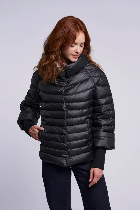 Retro Design 296 Down jacket long fashion knit cuff $229