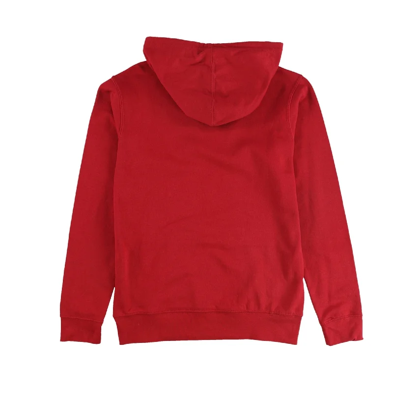 Sports Vitality Style Reebok Womens Fleece Logo Hoodie Sweatshirt, Red, Medium