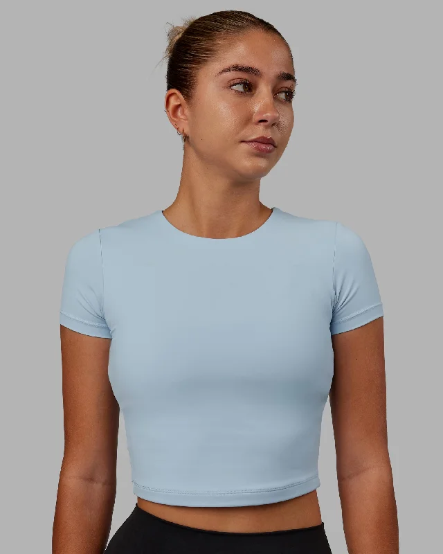 Sports Jacket Staple Cropped Tee - Glacial Blue