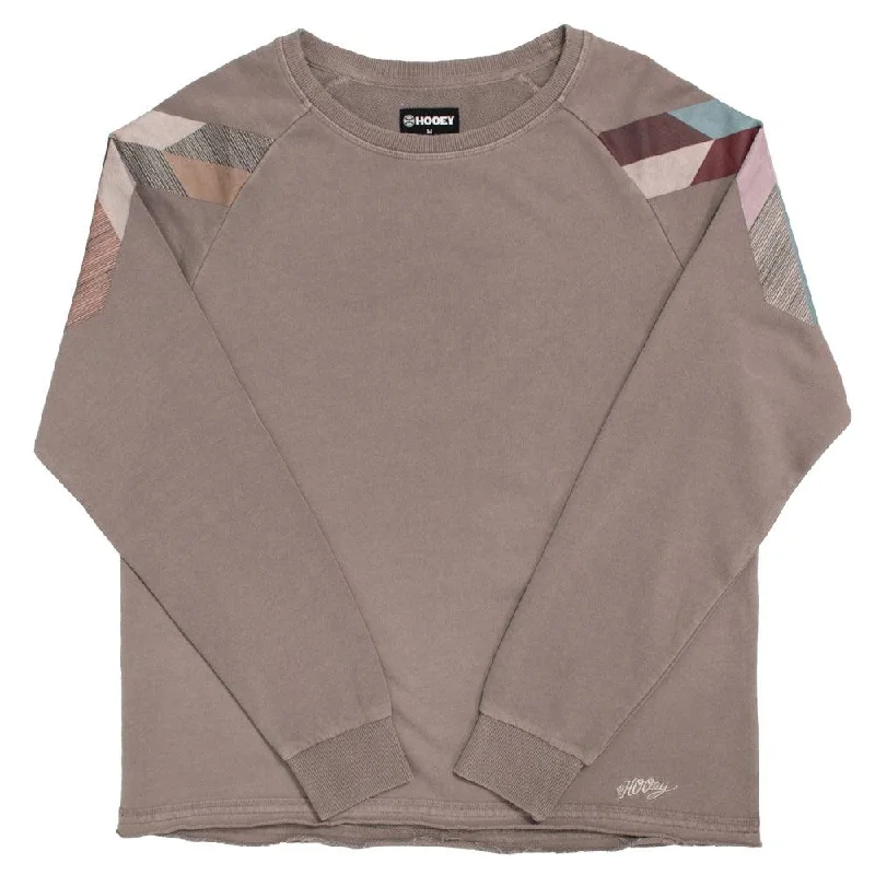 Comfortable down "Homey Pullover" Brown w/Multi Color Pattern