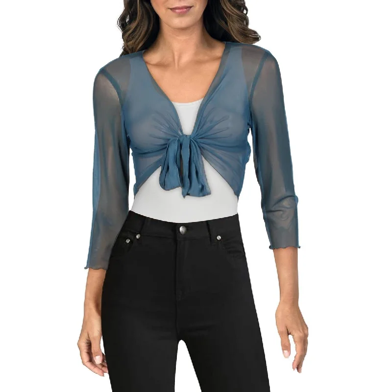 Low-key Luxury Connected Apparel Womens Sheer Nylon Bolero