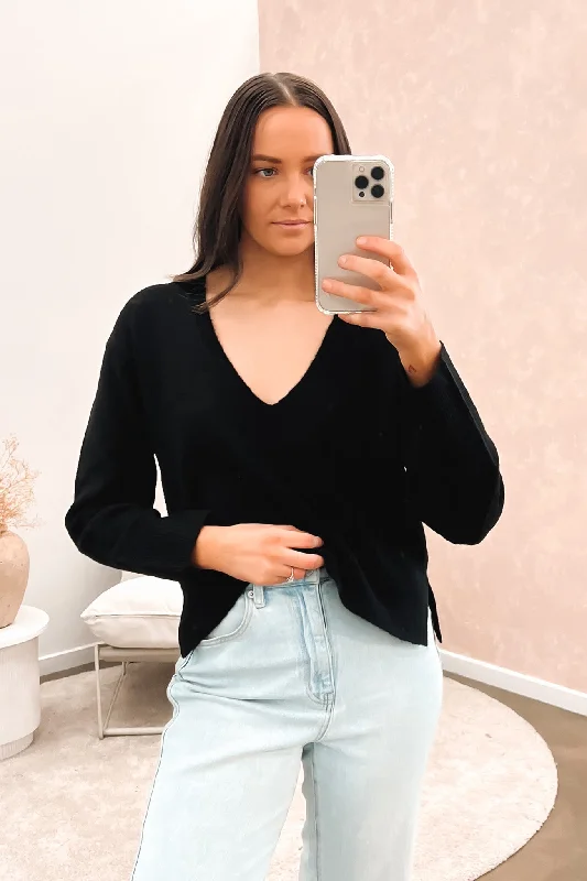 Street Style Laice Knit Black