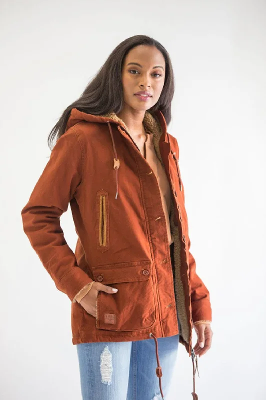 Classic style Kimes Ranch Womens Awa Rust Cotton blend Cotton Jacket