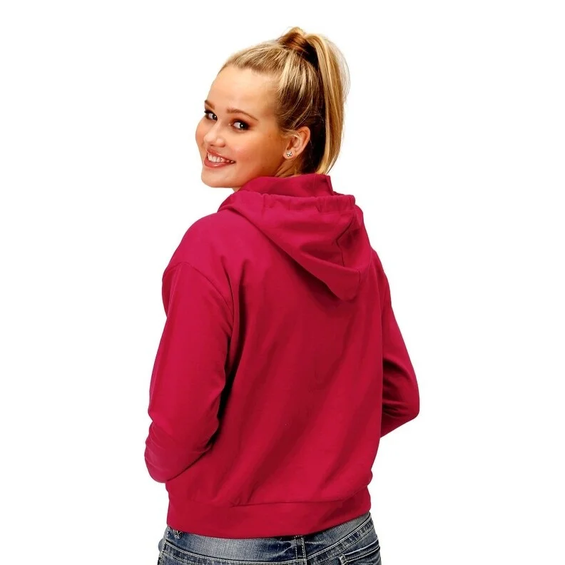 Classic style Roper Western Sweatshirt Womens Hoodie Terry Pink 03-098-0514-6111 PI