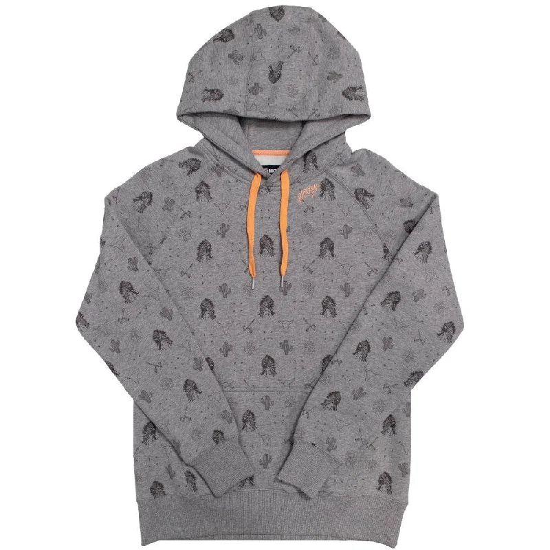 High-waisted pants style "Plains" Grey w/ Black Logos Hoody