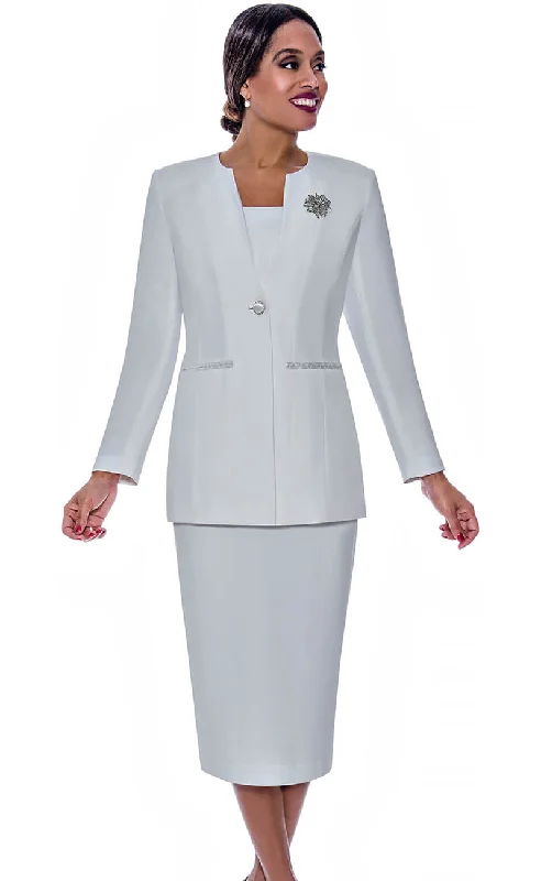 Classic Retro Ben Marc Usher Suit 78099C-White