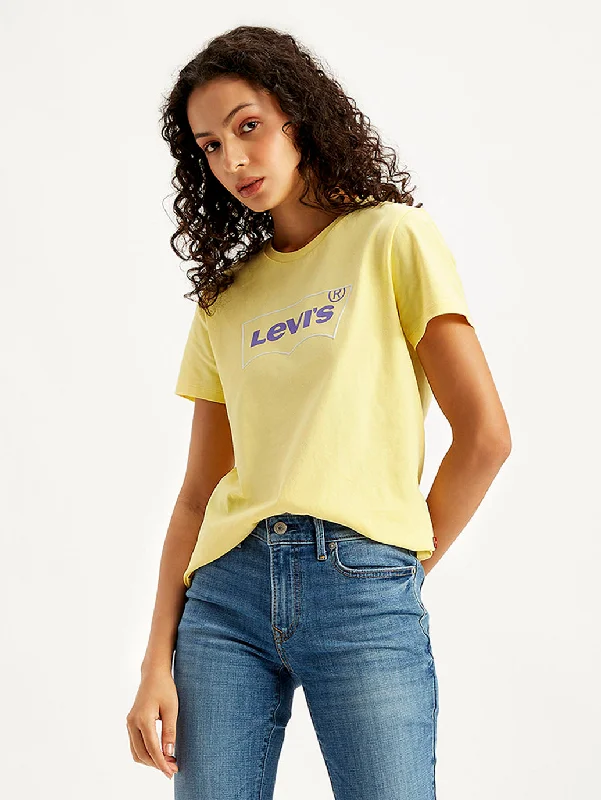 Street Show-off Style Women's Brand Logo Regular Fit T-Shirt