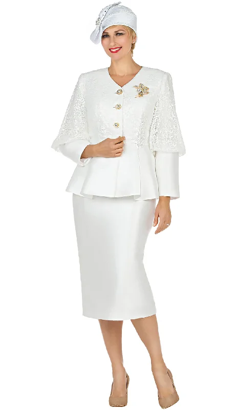 Street Graffiti Design Giovanna Church Suit G1171-Off-White