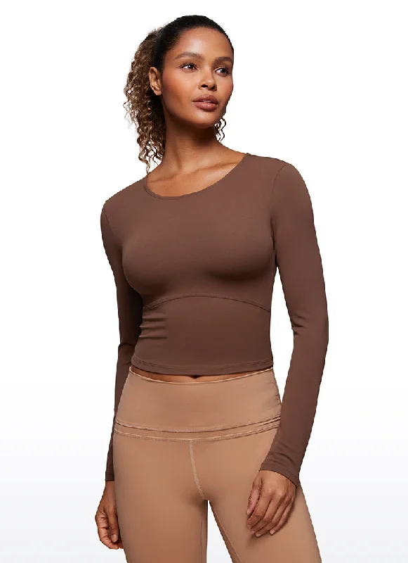 Retro Woolen Jacket Butterluxe Cropped Front Seam Long Sleeve