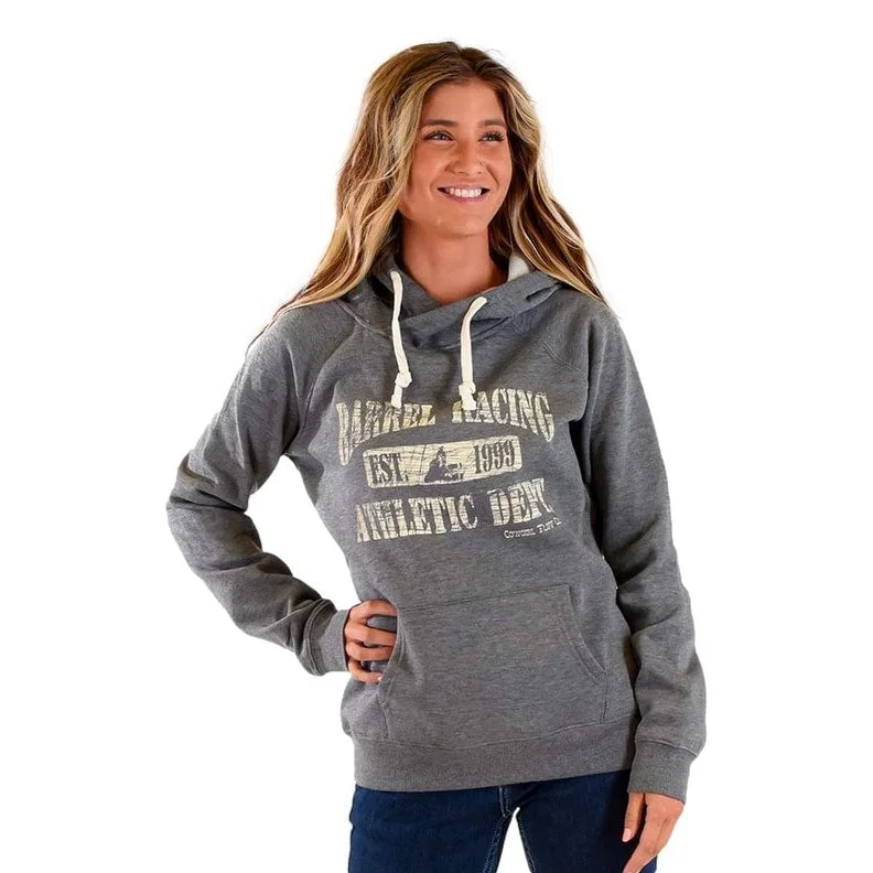 Design sense Cowgirl Tuff Western Sweatshirt Womens Barrel Racing Gray SIG2248