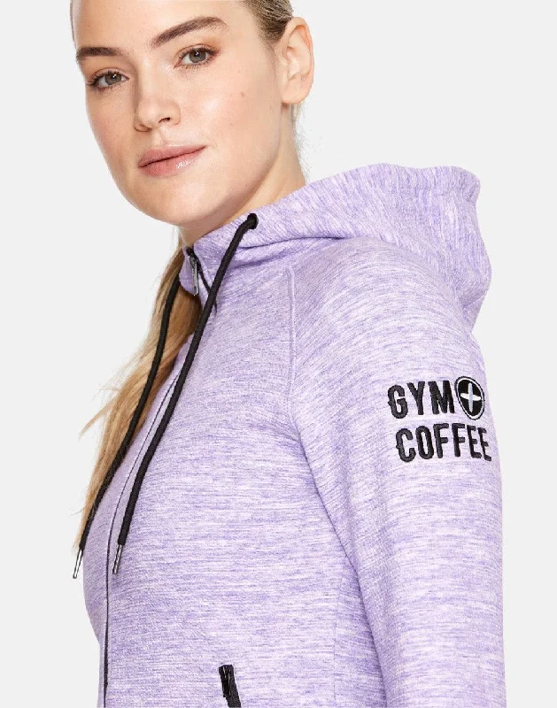 High-quality fabrics Lilac Fleck Zip Hoodie