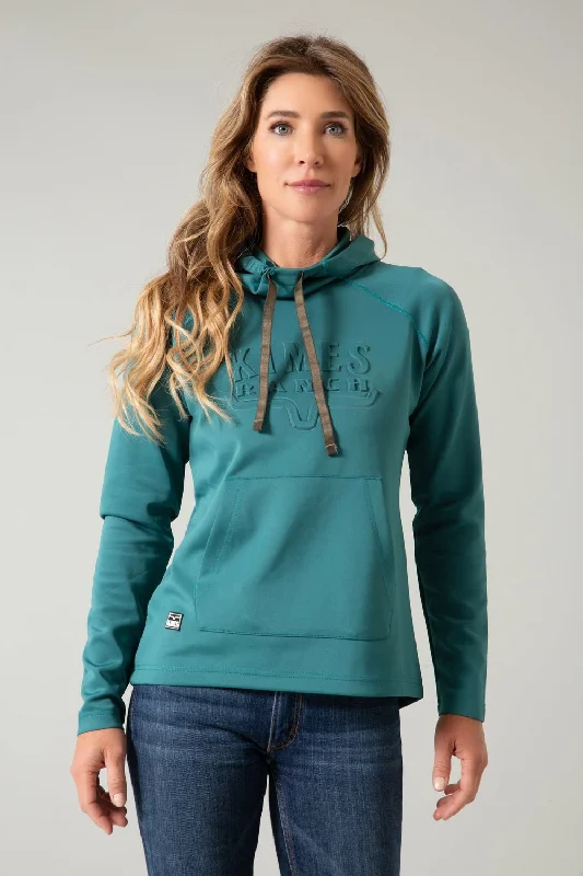 Exquisite workmanship Kimes Ranch Womens Sedona Bossed Teal 100% Polyester Hoodie