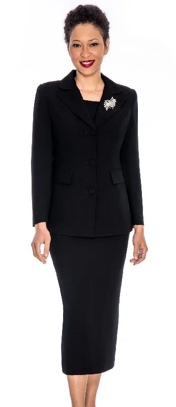 Street Vertical And Horizontal Design Giovanna Usher Suit S0655-Black