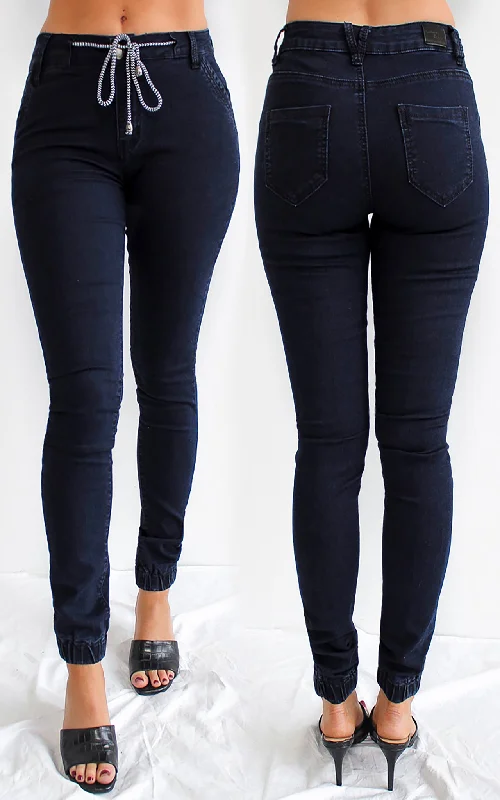 Moisture wicking Caviar Jeans - Navy