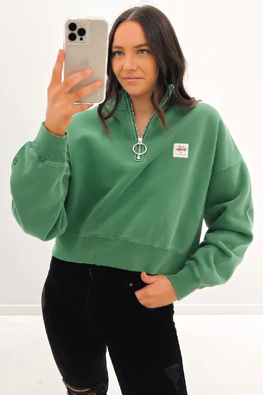 Sports And Leisure Workgear 1/4 Zip Fleece Kelly Green