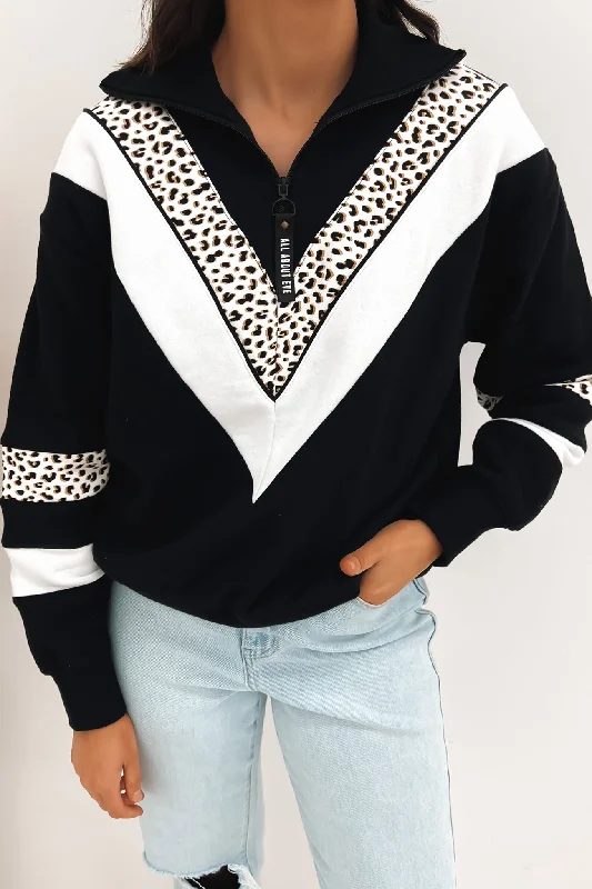 Cool Breeze At Night Anderson 1/4 Zip Black