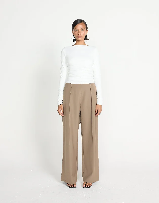 Trendy Traveler Caprice Long Sleeve Top (White)