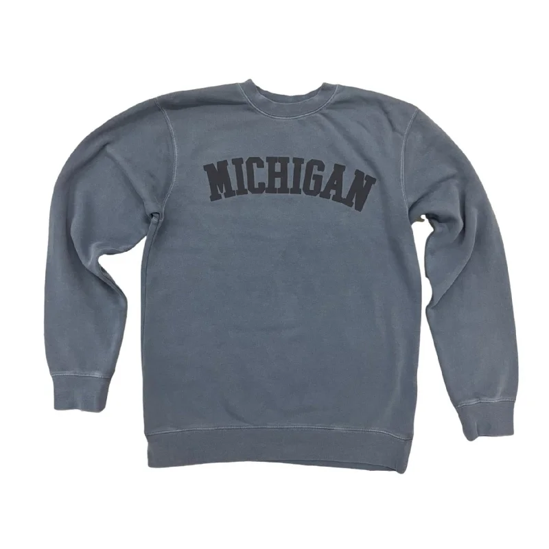 Street Style Suit Michigan Puff Crew Sweatshirt