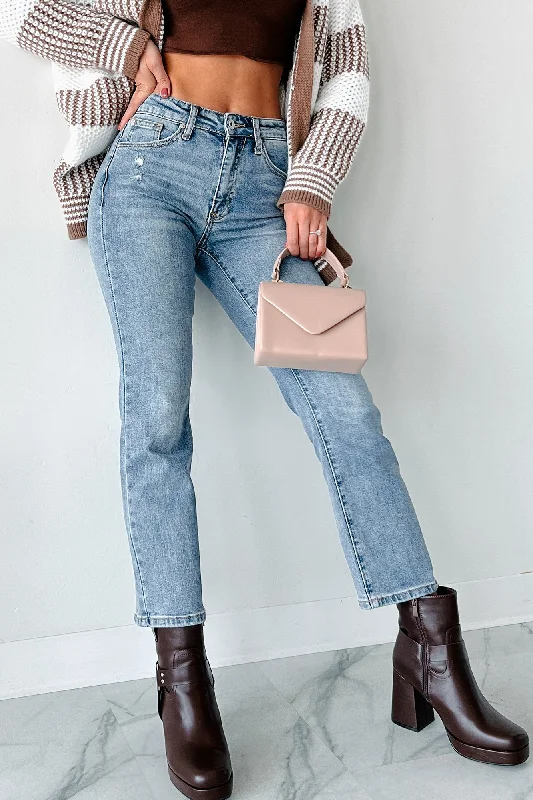 Classic style Credo Special A Mid Rise Crop Slim Bootcut Jeans (Medium Light)