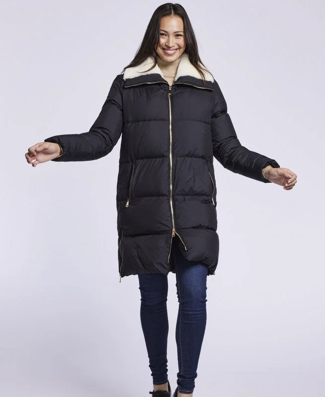 Letter embroidery 3020 Down coat with shearling collar  Winter Sale $250