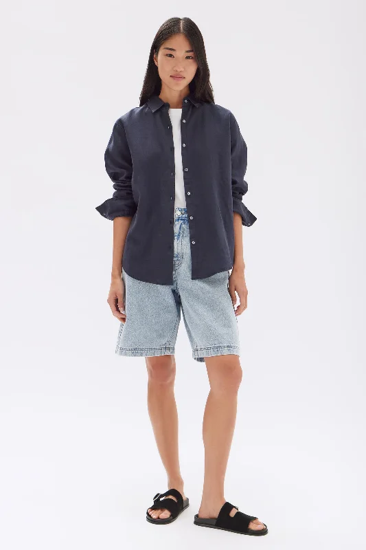 Printed pattern Xander Linen Shirt