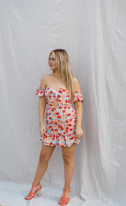 Boutique display Spring Forward Floral Dress