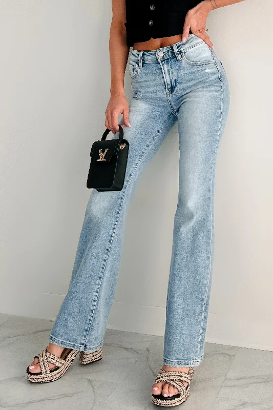 High-end atmosphere Axel High-Rise Bootcut Risen Jeans (Light)