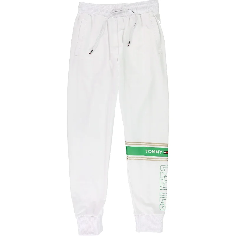 High waist design Tommy Hilfiger Womens Boston Celtics Athletic Sweatpants, White, Small High waist design Tommy Hilfiger Womens Boston Celtics Athletic Sweatpants, White, Small